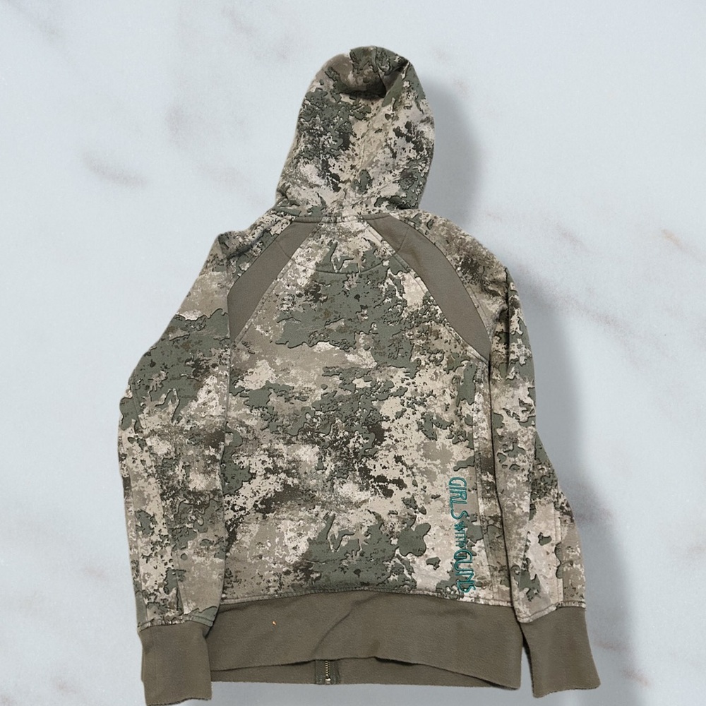 NWOT Girls with Guns Camo Hoodie Jacket Size Small. Women’s. - Picture 8 of 9